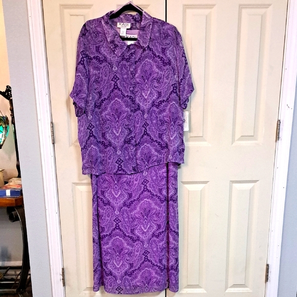 Kari of New York Dresses & Skirts - Kari of New York Purple Patterned Women's Dress